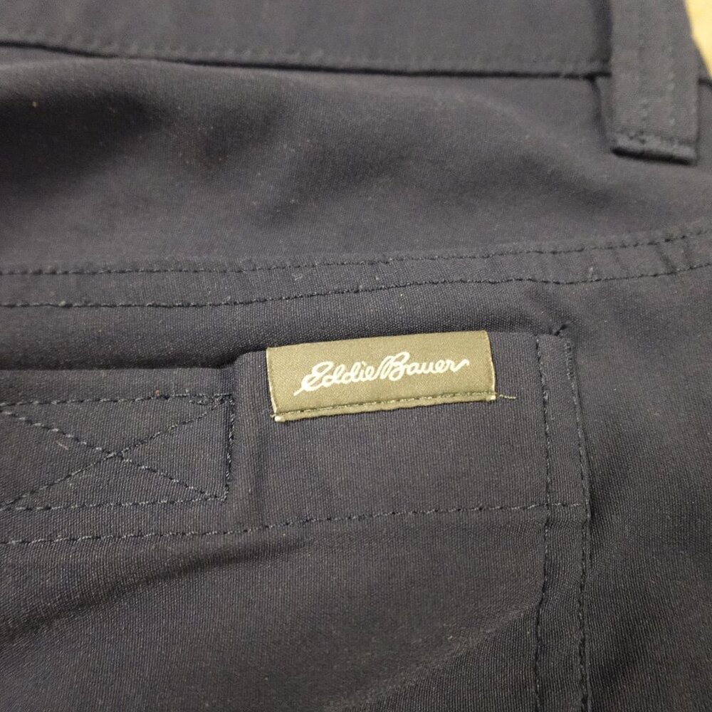 Eddie Bauer Fleece-Lined Tech Pants Men’s 32x30 Navy Winter Outdoor - Picture 12 of 14